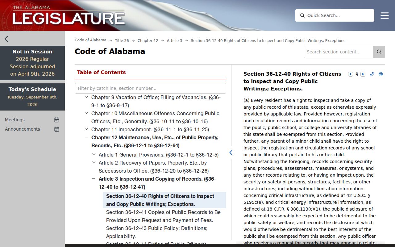 Autauga County traffic warrant records access under Alabama law
